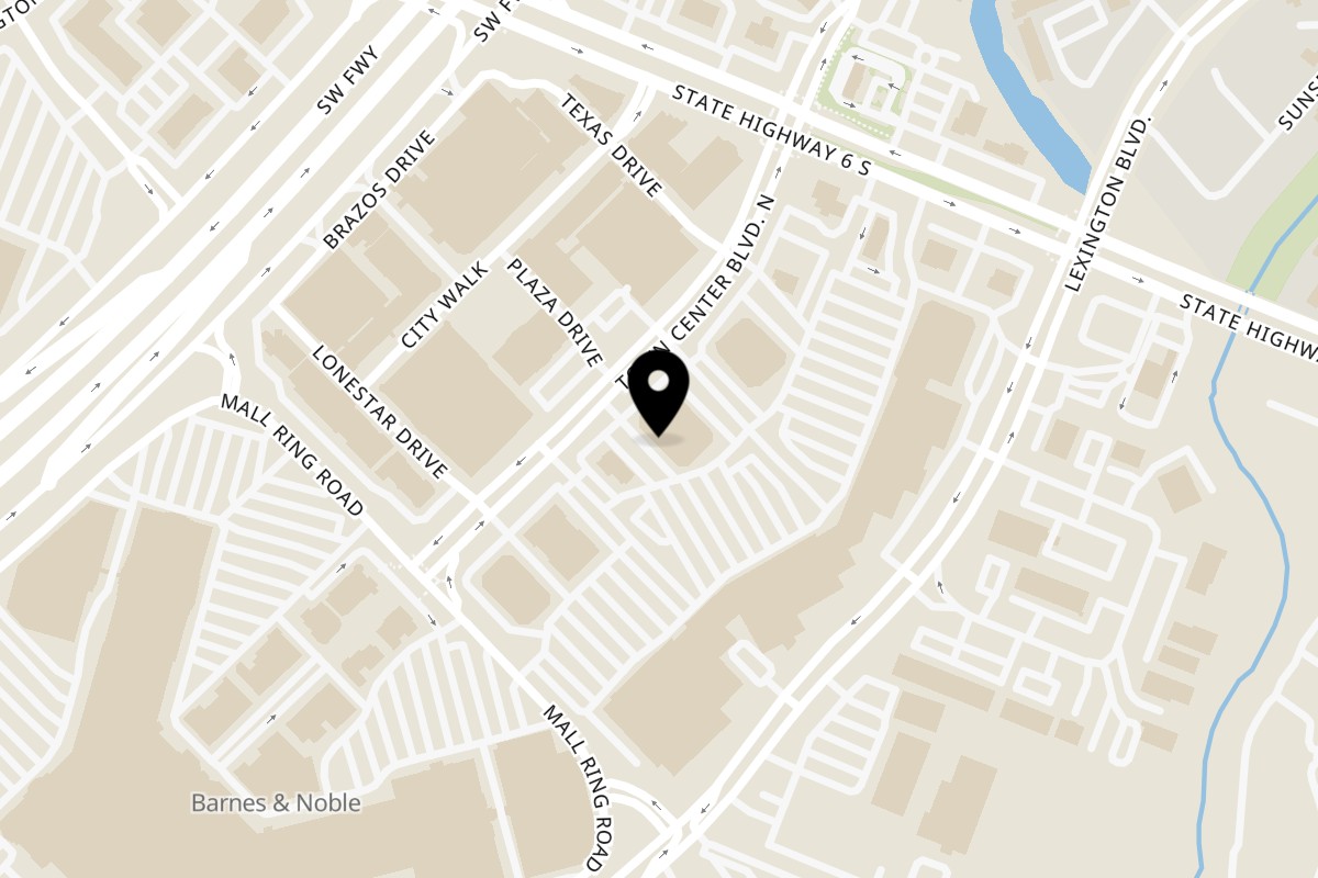 Map showing the location of The Port of Peri Peri Sugar Land TX on 2625 Town Center Blvd N in Sugar Land