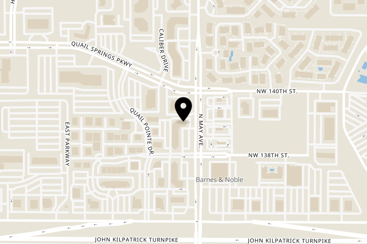 Map showing the location of The Port of Peri Peri Oklahoma City OK on 13925 N May Ave in Oklahoma City