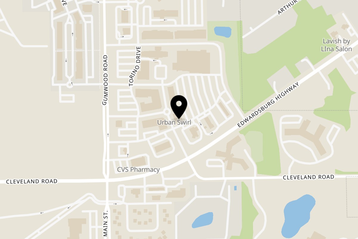 Map showing the location of The Port of Peri Peri Granger IN on 7130 Heritage Square Dr #410 in Granger